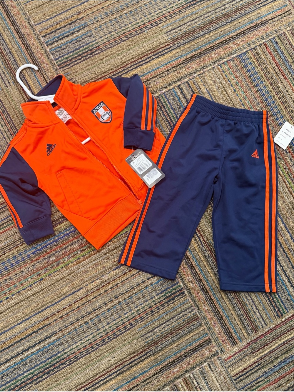 adidas Kids Orange Track Pants
